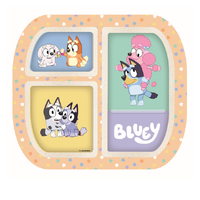 Bluey Bamboo/Melamine Divider Plate