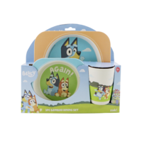 Bluey 3 Piece Bamboo Mealtime Set