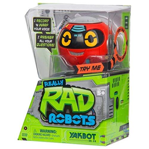 Moose Toys Really Rad Robots Yakbot RED Yakbot YB-03 Your Chattin' Buddy! 
